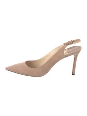 Jimmy Choo Blush Pink Suede Slingback Pointed-Toe Heels